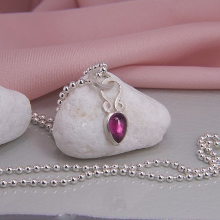 Rhodolith Anhänger Silber